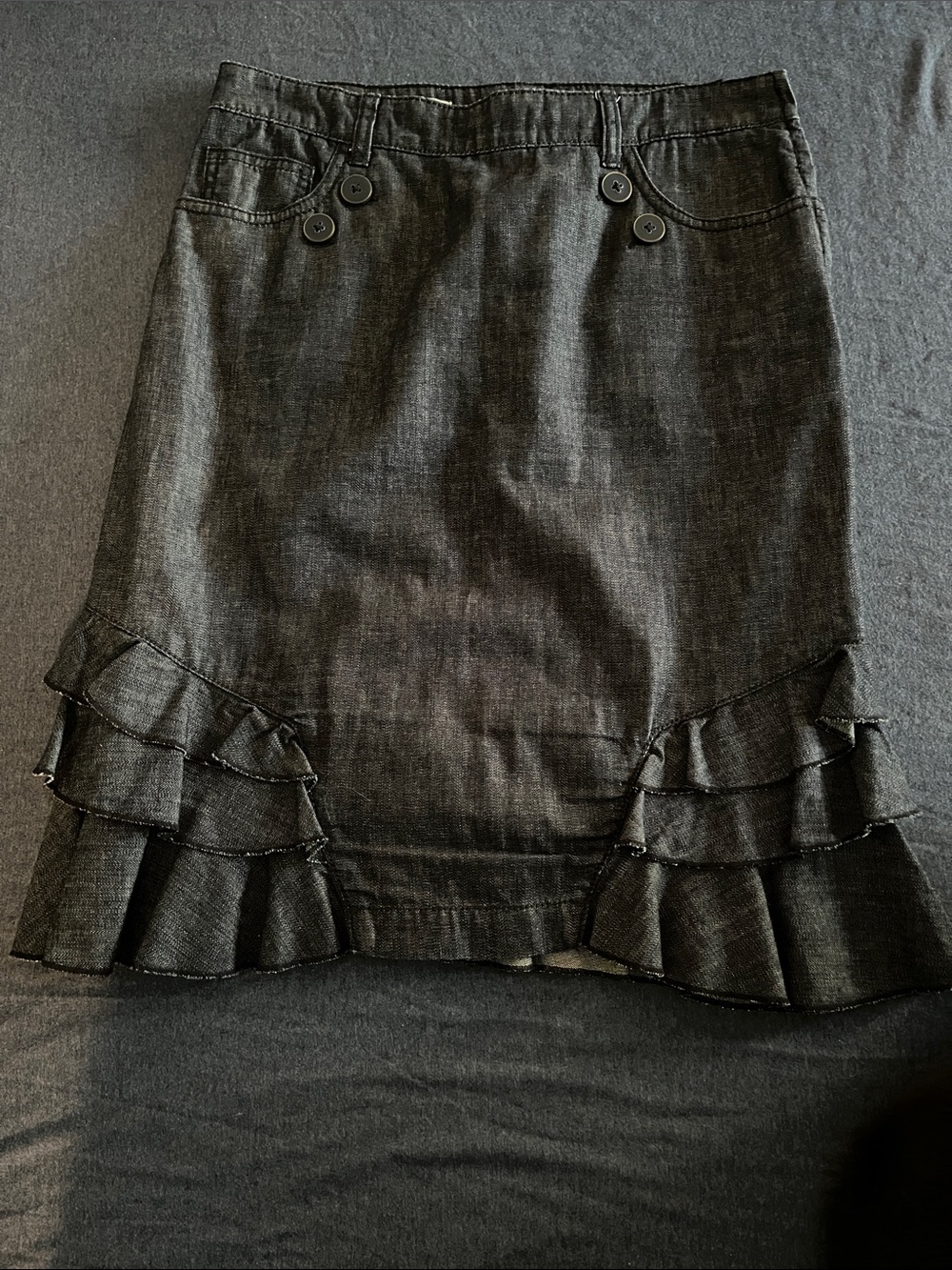 Ruffle bottom Pilcro denim Skirt